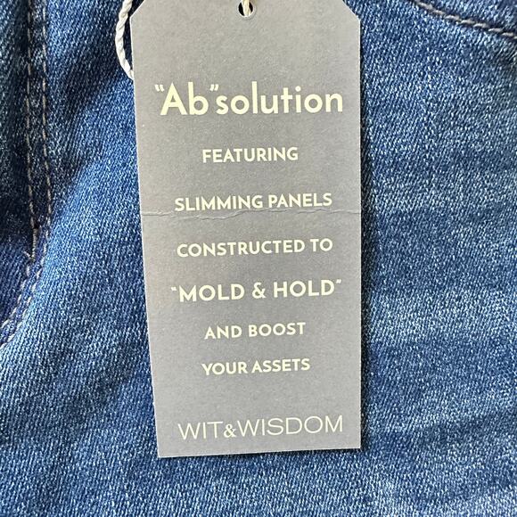 WIT & WISDOM AB SOLUTION HIGH RISE RETRO BERMUDA SHORTS IN BLUE NWT‎ SIZE 2 - Picture 9 of 11